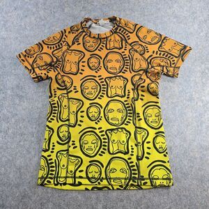 Patrick Church "All Over You" Short Sleeve Shirt ART Size Large Stretch *flaws*